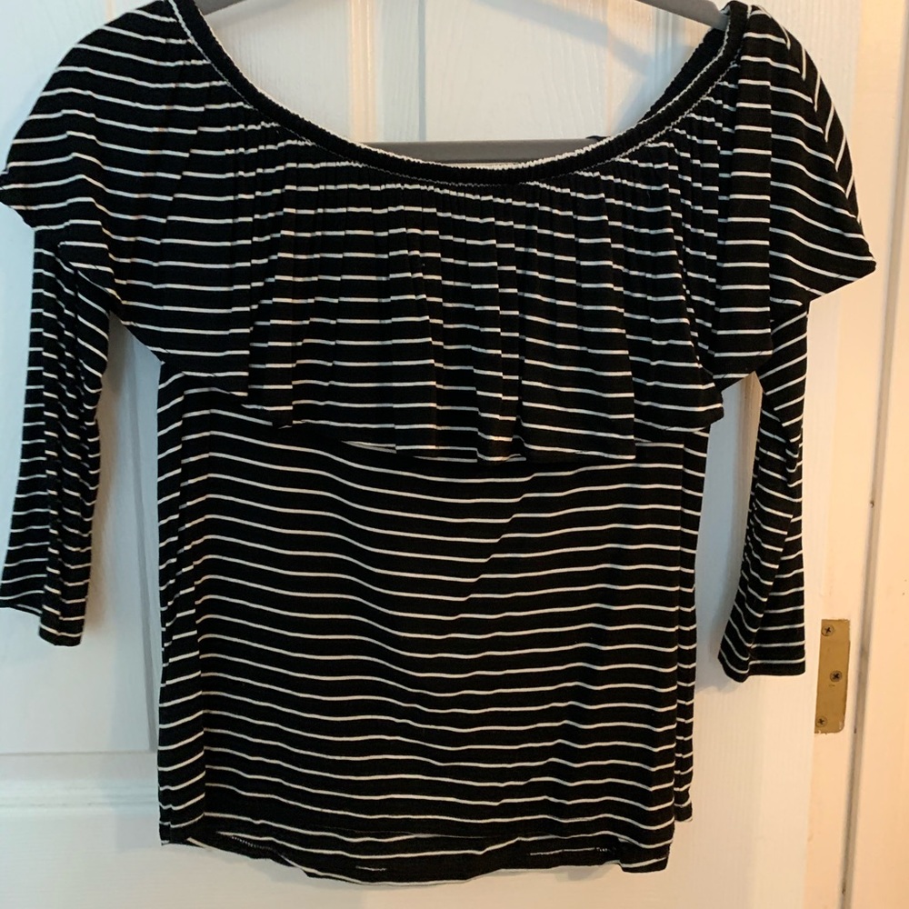 off the shoulder long sleeve shirt